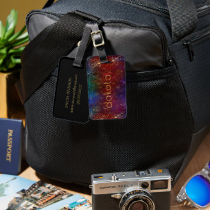 Étiquette À Bagage Moody Ombre   Psychedelic Grunge Stardust personna