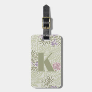 Étiquette À Bagage Morris Lavender & Motif Larkspur rose