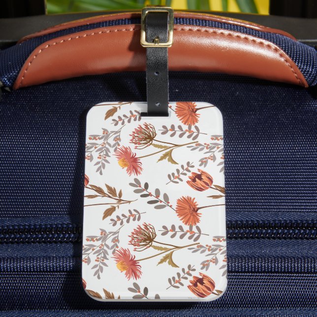 Étiquette À Bagage Mosaïque des fleurs d'automne (Insitu Rectoal 2)