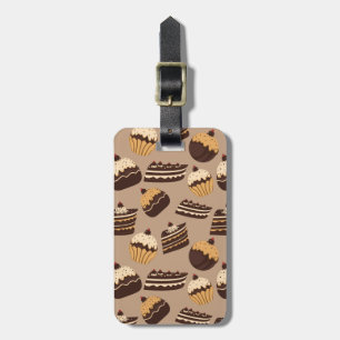 Étiquette À Bagage Motif 3 de chocolat et de pâtisseries