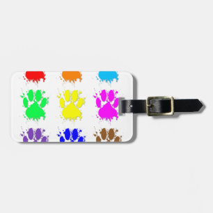 Étiquette À Bagage Motif à mâchoires pour chien d'encre