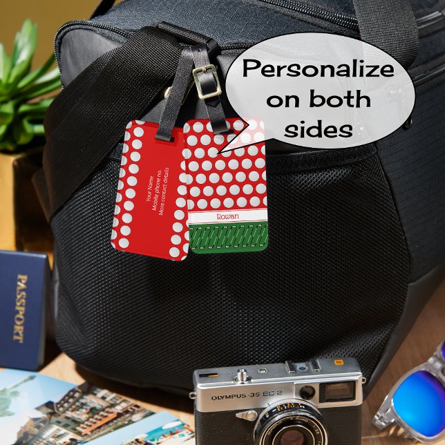 Étiquette À Bagage motif à thème golf nom personnalisé (Créateur téléchargé)