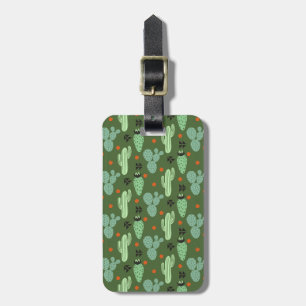 Étiquette À Bagage Motif abstrait de désert de cactus de hippie
