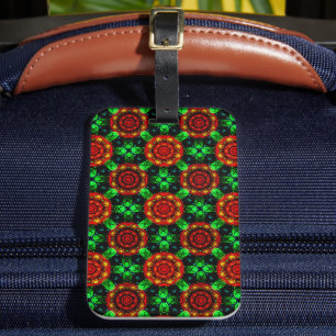 Étiquette À Bagage Motif Abstrait Élégant Bohème Moderne Floral #504