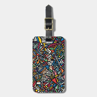 Étiquette À Bagage Motif abstrait moderne