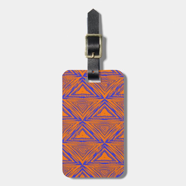 ÉTIQUETTE À BAGAGE MOTIF AFRICAIN (Devant Vertical)