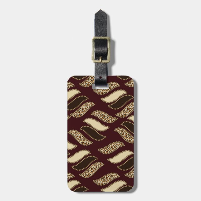 Étiquette À Bagage motif africain de la peau de guépard (Devant Vertical)