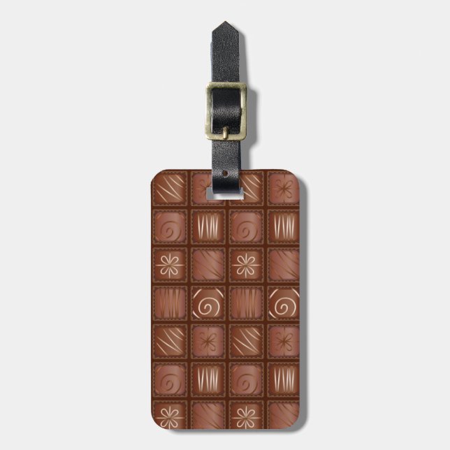 Étiquette À Bagage Motif au chocolat (Devant Vertical)