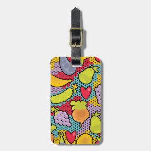 Étiquette À Bagage Motif aux fruits et légumes
