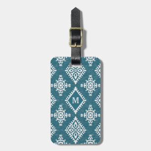 Étiquette À Bagage Motif bleu turquoise d'Amadora