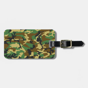 Étiquette À Bagage Motif Camo Woodland