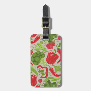 Étiquette À Bagage motif clair à base de légumes frais
