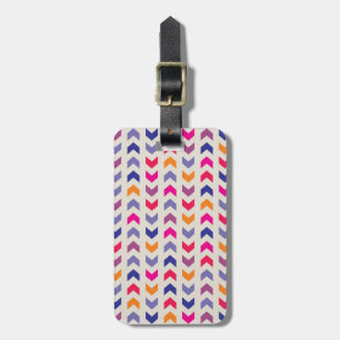 Étiquette À Bagage Motif coloré aztèque de Chevron