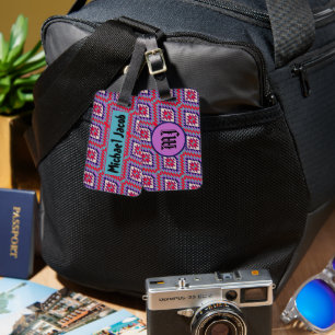 Étiquette À Bagage Motif coloré bohème sans soudure