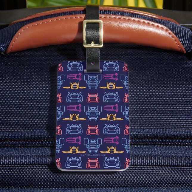 Étiquette À Bagage Motif d'arrière-plan Batwheel™ Neon (Insitu Rectoal 2)