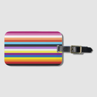 Étiquette À Bagage Motif de bandes colorées