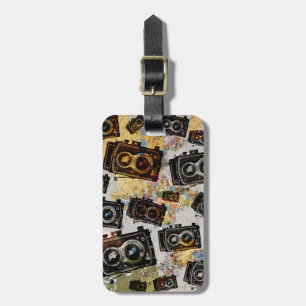 Étiquette À Bagage Motif de caméra Vintage voyage