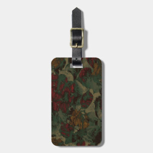 Étiquette À Bagage motif de camouflage de fleurs colorées