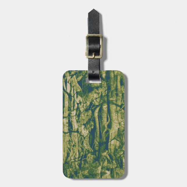 Étiquette À Bagage Motif de camouflage d'écorce d'arbre (Devant Vertical)