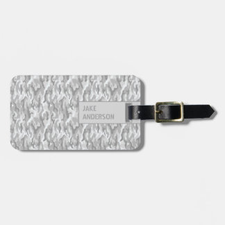 Étiquette À Bagage Motif de camouflage en gris triple