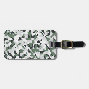 Étiquette À Bagage Motif de camouflage vert