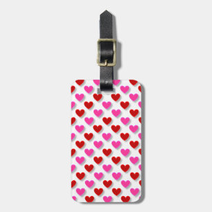 Étiquette À Bagage Motif de coeur simple