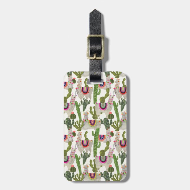 Étiquette À Bagage Motif de collection Llamarama (Devant Vertical)