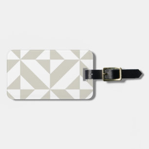 Étiquette À Bagage Motif de cube géométrique gris moyen
