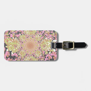 Étiquette À Bagage Motif de fleur floral élégant de dahlia