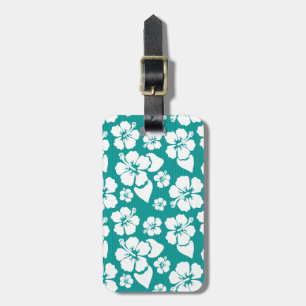 Étiquette À Bagage Motif de fleur hawaïen de ketmie