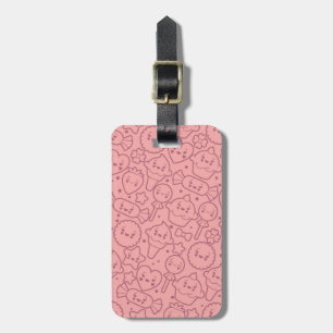 Étiquette À Bagage Motif de Kawaii avec les gâteaux mignons