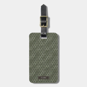 Étiquette À Bagage Motif de la peau animale sauvage de serpent