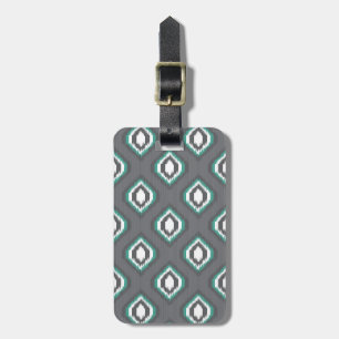 Étiquette À Bagage motif de la tribu rétro-ikat