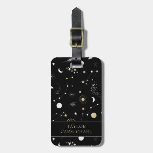 Étiquette À Bagage Motif de l'espace de galaxies d'étoiles