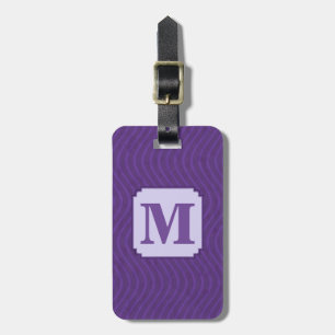 Étiquette À Bagage Motif de lignes violettes