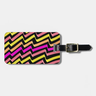 Étiquette À Bagage Motif de marqueur de zigzag