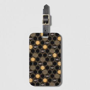 Étiquette À Bagage Motif de nid d'abeille