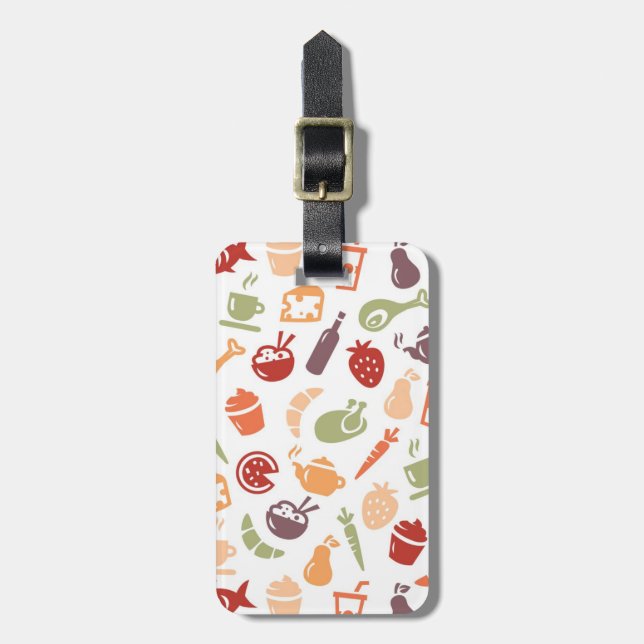 Étiquette À Bagage Motif de nourriture (Devant Vertical)