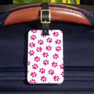 Étiquette À Bagage Motif De Pailles, Paniers De Chien, Pailles Roses