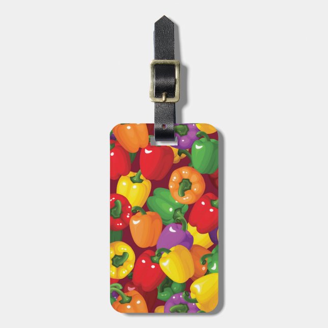 Étiquette À Bagage Motif de paprika (Devant Vertical)
