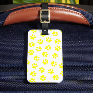 Étiquette À Bagage Motif De Pâtes, Patrouilles De Chien, Paws Jaunes