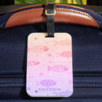 Motif de poisson couché de soleil rayonnant modern