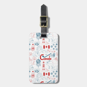 Étiquette À Bagage Motif de symboles du Canada  