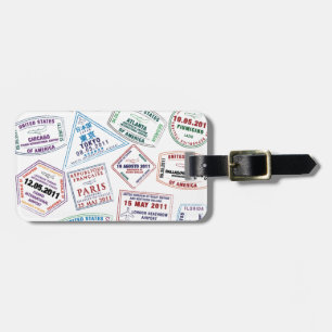 Étiquette À Bagage Motif de tampon de passeport Imprimer