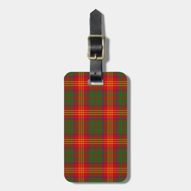 Étiquette À Bagage Motif de tartan de brûlures (Devant Vertical)