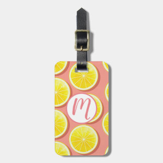 Étiquette À Bagage Motif de tranches de citron d'été