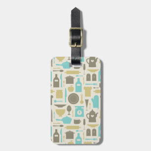 Étiquette À Bagage Motif Des Outils De Cuisine