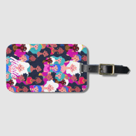 Étiquette À Bagage Motif des visages des femmes multiculturelles, vot