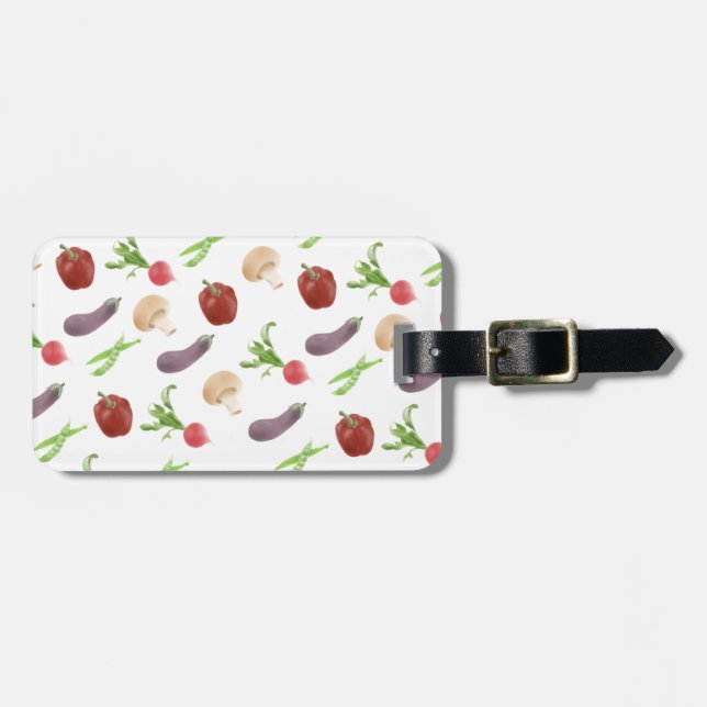 Étiquette À Bagage Motif d'illustration végétale (Devant horizontal)