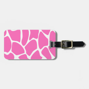 Étiquette À Bagage Motif d'impression de girafe dans le rose lumineux